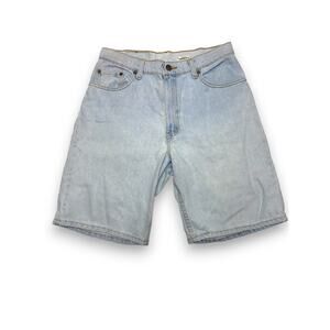 Vintage Levi 550 High Rise Denim Shorts Light Wash Size 11